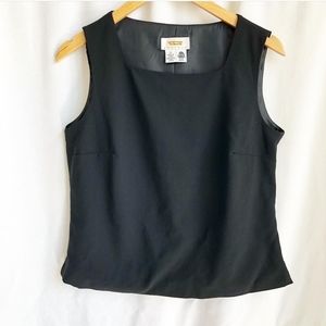 Talbots Petites 100% wool black sleeveless top